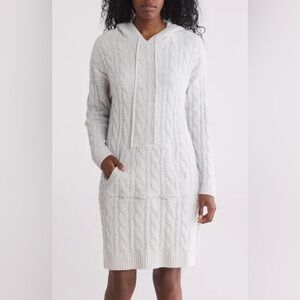 New Kikit Super Soft Grey Plush Hoodie Dress Size L/XL